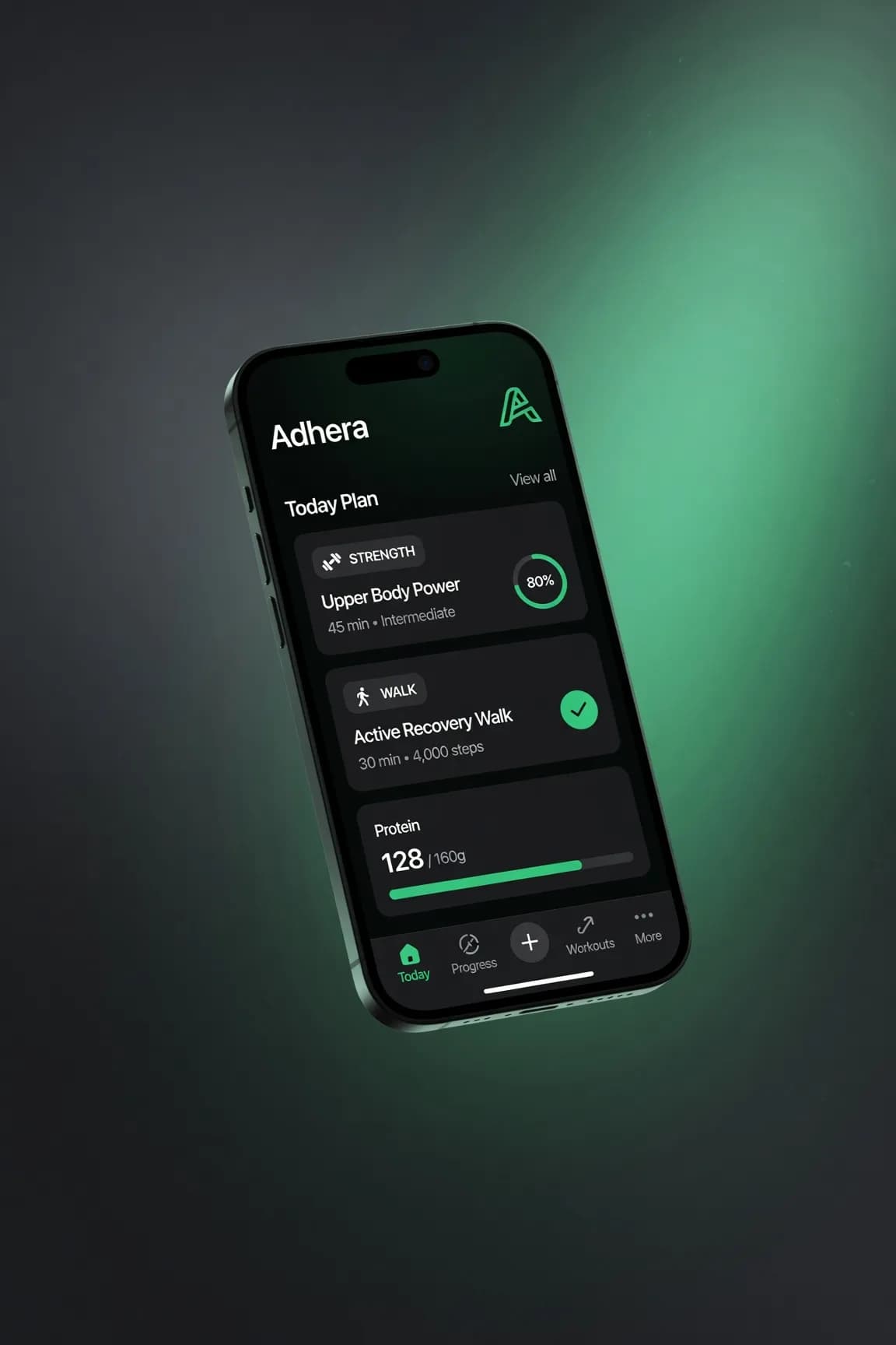 Adhera: plan del día en el teléfono